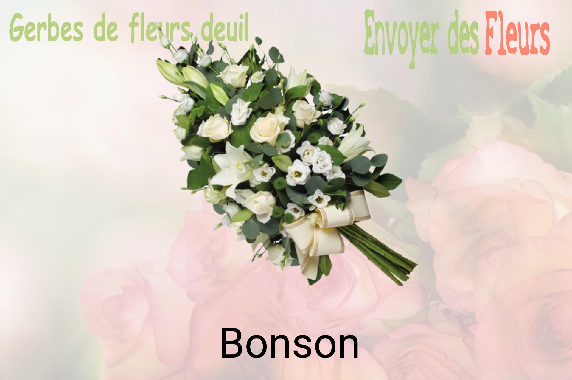 Gerbe de fleurs de deuil livrée à Bonson